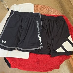 Under Armour Black and Gray Athletic Shorts